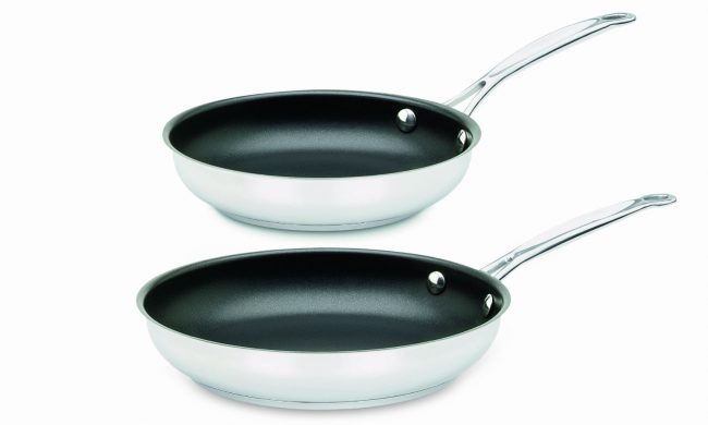 Cuisinart 722-911NS Chef's Classic Stainless Nonstick 2-Piece 9-Inch and 11-Inch Skillet Set