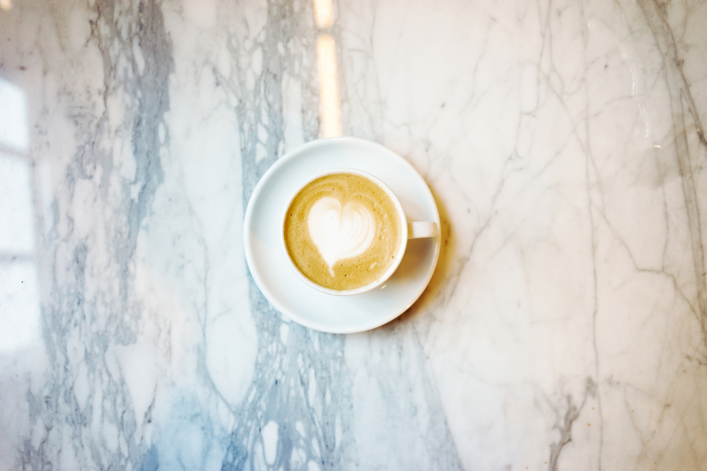 DIY Faux Granite with coffee