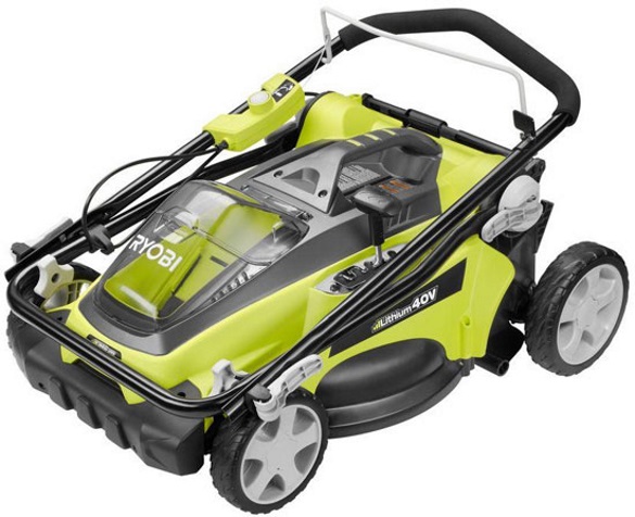 Best Electric Lawn Mower - Ryobi-40V-Lawn-Mower-Folded-for-Storage