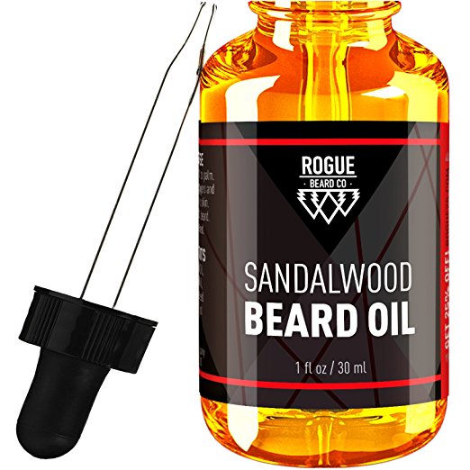 gifts for men with beards - BEARD OIL - SANDALWOOD by Rogue Beard Company