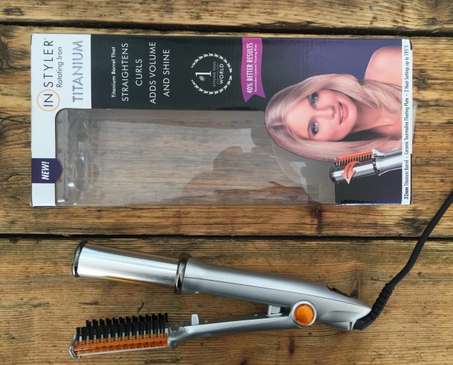InStyler STRAIGHT UP hair brush straightener package