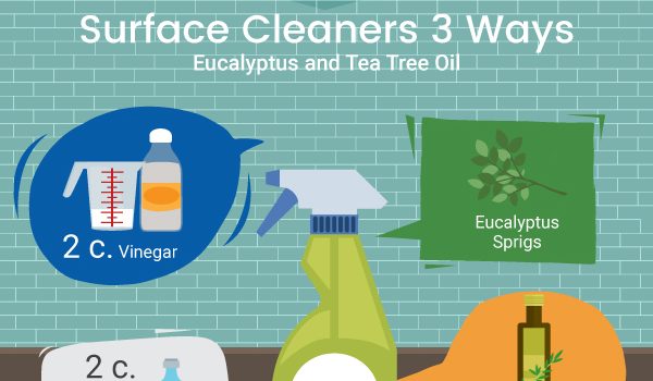 Surface Cleaner with Eucalyptus and Tea Tree Oil From Natural Products Recipe - Green and Natural Cleaning